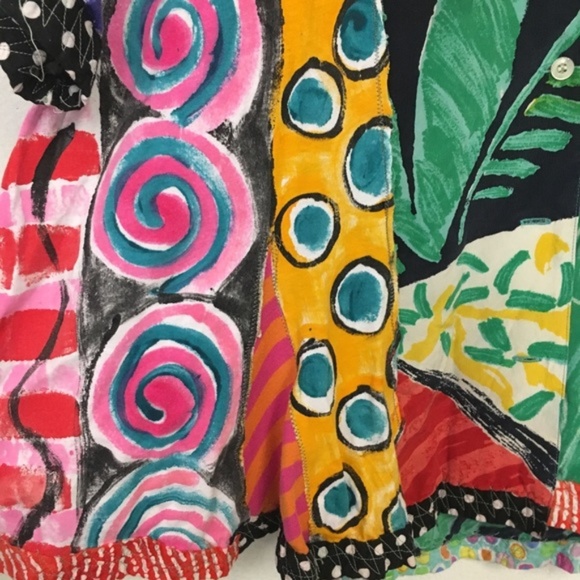 Mona Recycled Fabric Hand-painted Blouse - Picture 4 of 7